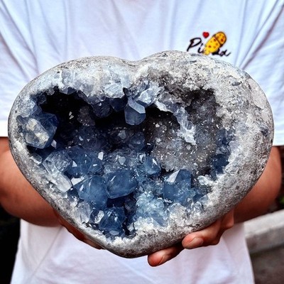 9.17LB Natural Blue Crystal Cave Quartz Crystal Mineral Specimen