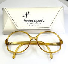 VTG TERRI BROGAN 8763 10 Womens Yellow Butterfly Full Rim Eyeglasses FRAMES ONLY