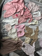 Baby Girls Bundle Of Age 3-6 Clothing Assorted Items Colours And Brands