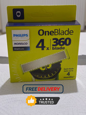 4x Philips OneBlade Replacement Razor 360 Blade Heads, QP440/50. Fast Delivery