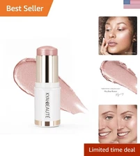 Dewy Highlighter Stick - Rose Bronze Gold Makeup for Radiant All-Day Glow
