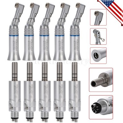 1-5 Dental Slow Low Speed Handpiece Contra Angle /Air Motor 4 Hole E-Type ASK ty