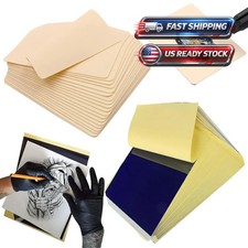 20Pcs Blank Tattoo Practice Skin and Transfer Paper Kit Include 5Pcs Fake Skin
