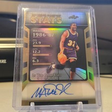 2025 Leaf In The Game Used VIDEO GAME STATS Magic Johnson AUTOGRAPH AUTO #15/30
