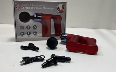 Trend Vision Compact Power Massager Cordless Rechargeable Red USB Multi
