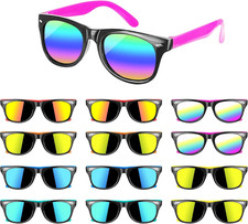 12Pack Kids Sunglasses Party Favor, Kids Neon Sunglasses Bulk with UV400 Prot...