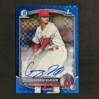 2025 Bowman Chrome Prospect 1st Auto George Klassen #CPA-GK Blue X-Fractor /150