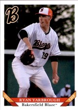 2015 Bakersfield Blaze Grandstand #29 Ryan Yarbrough Austin Texas Baseball Card