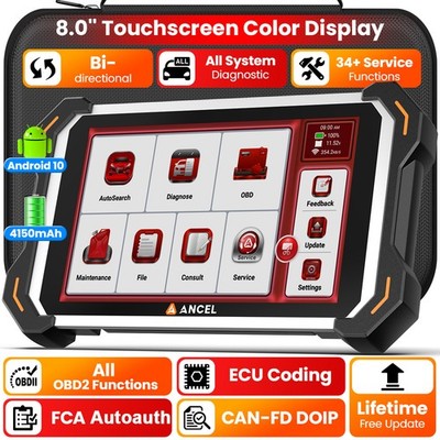 ANCEL DS600 Elite Full System Active Test OBD2 Scanner AFS Reset EGR Adaption