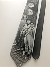 Neck Tie VTG Ralph Marlin Golfing Stooges 90s Stooge Heads Tie 1995