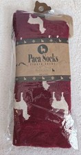 Classic Alpaca Unsex Paca Socks New Size Medium M 7/9, W 8-10 Shoe Size. Burg