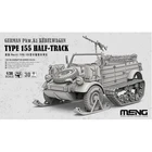 Meng 1/35 German Pkw.K1 Kubelwagen Type 155 Half-Track Plastic Model Kit [Vs-018