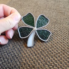 SHAMROCK SUNCATCHER ORNAMENT IRISH ST. PATRICK'S DAY SUNCATCHERS 3-1/4"