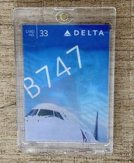 Delta Air lines 747 Aircraft Airline Trading Card Holographic #33 w/bonus card