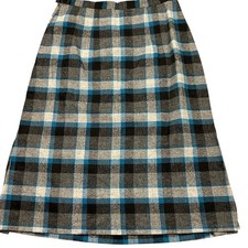 Vintage 1950/60s plaid wool skirt USA made women  s XS