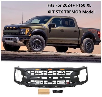 For 2024 2025 Ford F-150 STX XL XLT TREMOR Front Bumper Upper Grille Lights USA