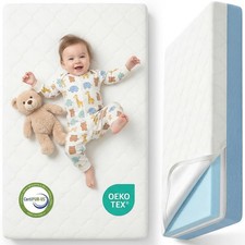 Dual Sided Baby Crib Mattress, 5 Inch Thick Soft  Firm Memory Foam Breathabl...