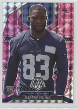 2022 Panini Mosaic Rookies Pink Camo Mosaic Prizm Dareke Young #349 13sf