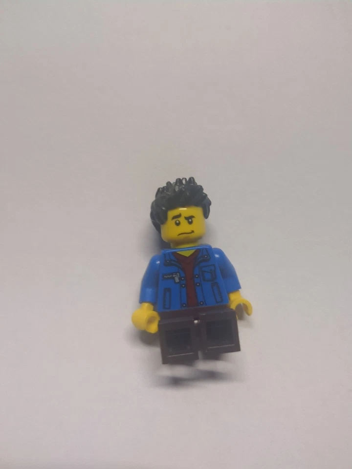 LEGO Figürchen Minifig City Mensch Dart Player Jacke Blau Player Haare twn218 - Image 3 of 3