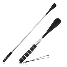 Shoe Horn Retractable, Stainless Steel Telescopic Long-Handle Shoehorn