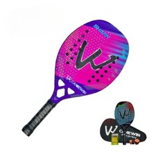 Racchetta da Beach Tennis Full Fibra di Carbonio Superficie Ruvida Sport Outdoor Racchetta Adulto
