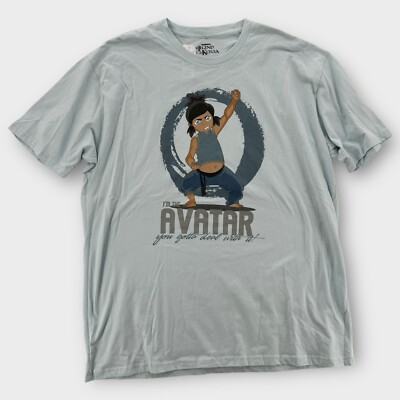 Avatar Legend Of Korra T Shirt Mens 2XL Anime Blue Tee Box Lunch Nickelodeon NWT