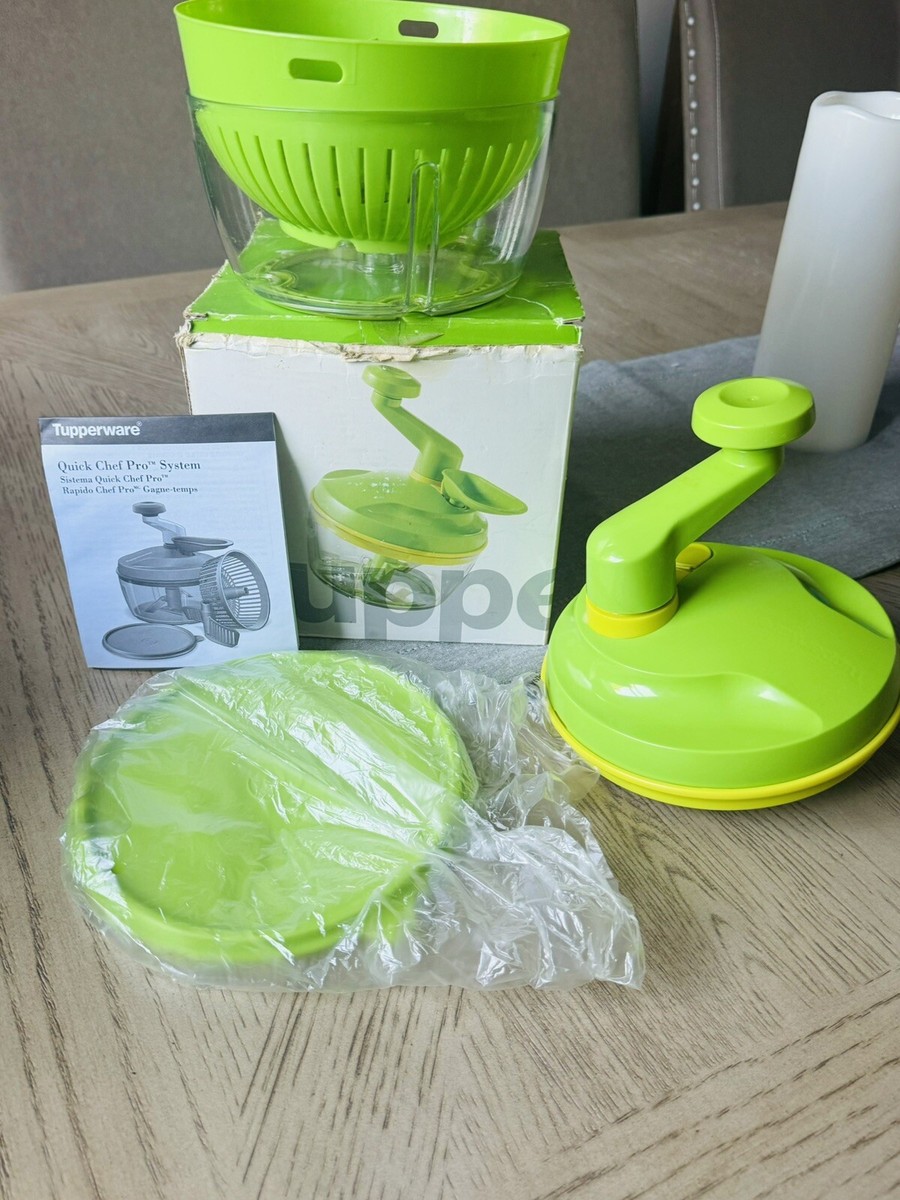 Tupperware Quick Chef Pro System In Green Time Saver Chopper Blade
