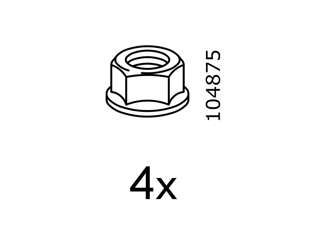 6 IKEA NUT 104875 FITS IKEA HEMNES BED FRAME AND OTHER IKEA