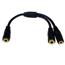 3.5mm Female to 2.5mm Female 3.5mm Female 3Pole TRS Splitter Audio Adapter Cable