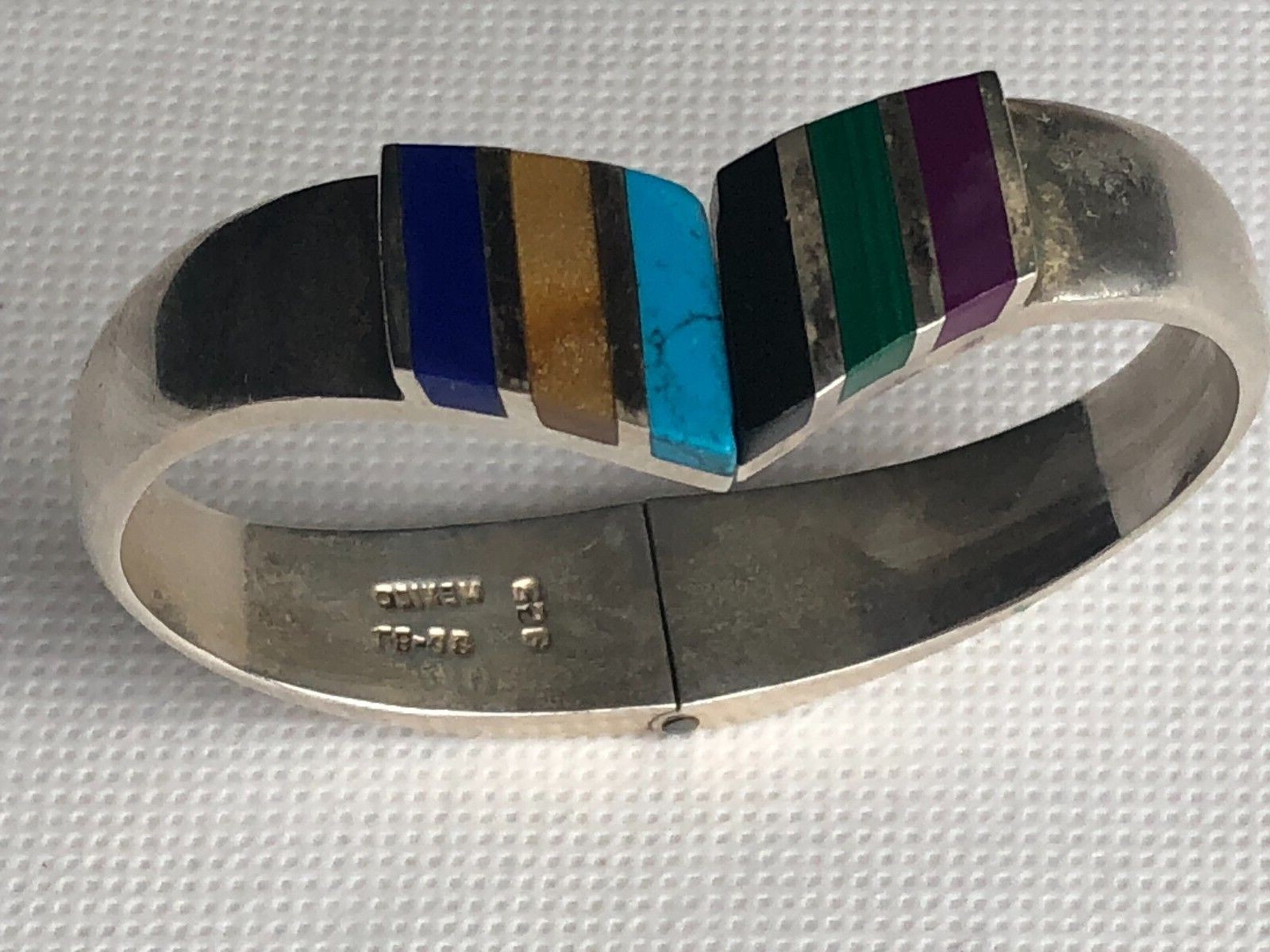 Solid 64.7G Mexico 925 Sterling Silver Turquoise … - image 13