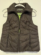 KENNETH COLE "Reaction" WOMEN'S BROWN MEDIUM ZIP DOWN PUFFER VEST-Preowned
