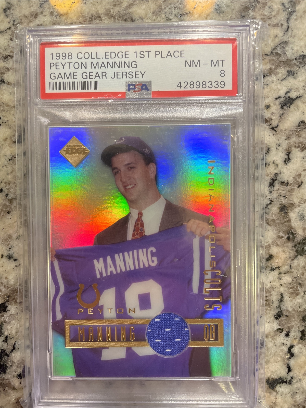 Peyton Manning Collector's Edge 1st Place Game Gear # Game Gear Jersey