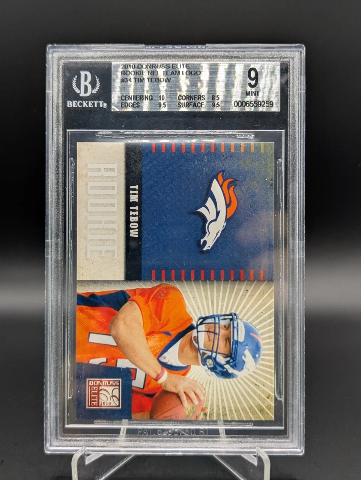Tim Tebow Donruss Elite Rookie NFL Team Logo #34 Base