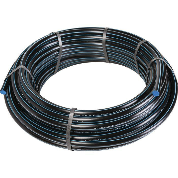 Tuyau PEHD Ø25 mm de 10m pour alimentation en eau potable de réseau domestique