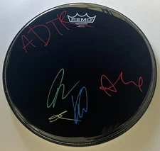 A DAY TO REMEMBER SIGNED AUTOGRAPH REMO DRUMHEAD JEREMY MCKINNON +3 wEXACT PROOF