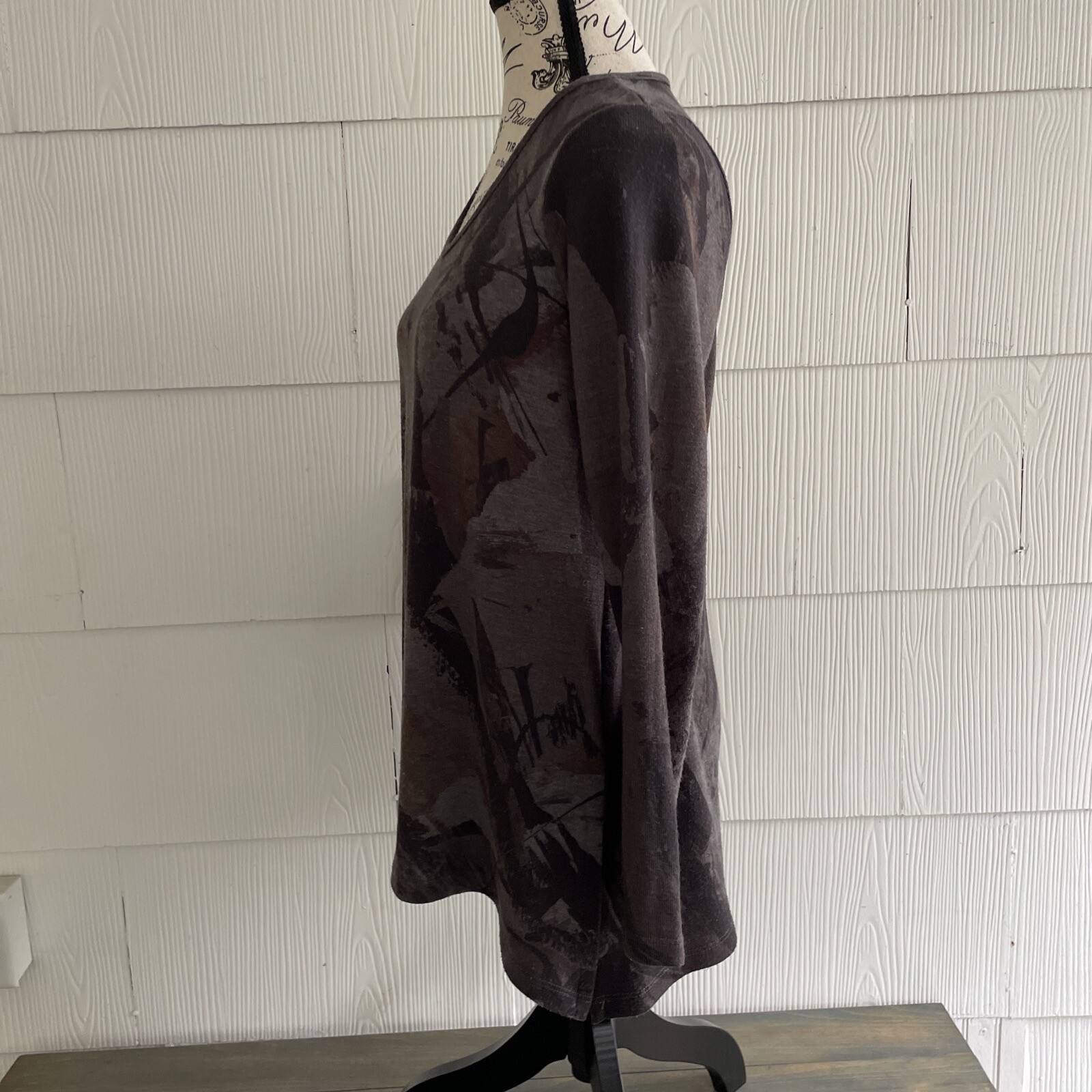 Apropos Top Multicolored Long Tunic Shirt Long Sl… - image 3