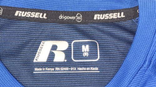 Boys Russell Dri-power 360 Short Sleeve Ultra blue Performance Size M(8) - Picture 7 of 10