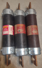 Lot of 3 PCS Bussmann FRS-R-125 Fuses 125 Amp Time-Delay Current Limiting Tested