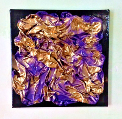 3D Plaster Fabric Texture Plaster Wall Art, Abstract Handmade  Wall Sculpture