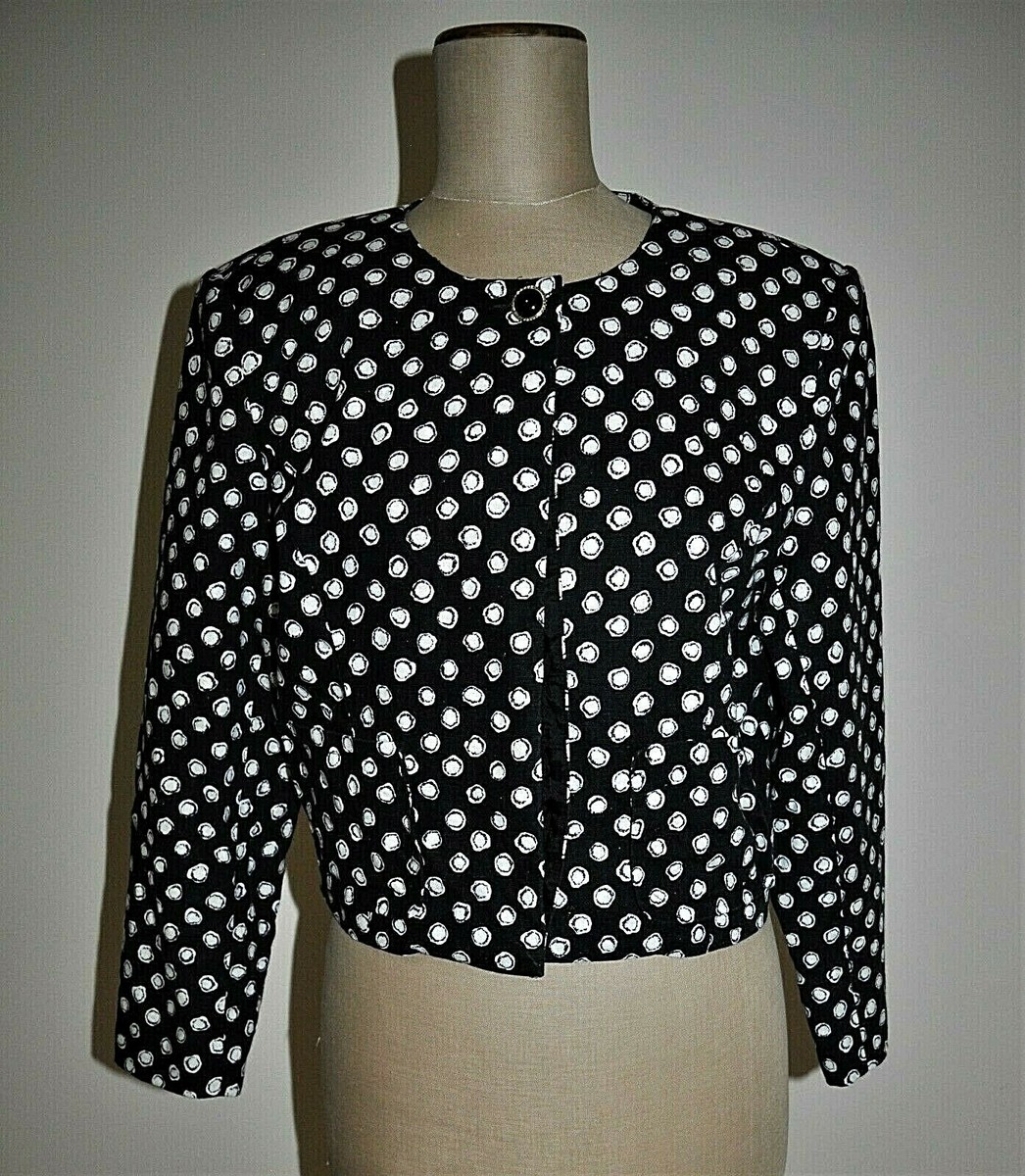 Vintage 80's/90's MOSAIC Design Tailored Cropped Linen
