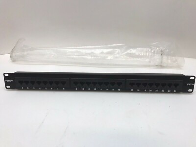 Black Box JPM111A-R5 CAT5E Econo Network Patch Panel 24 PORT, 1U