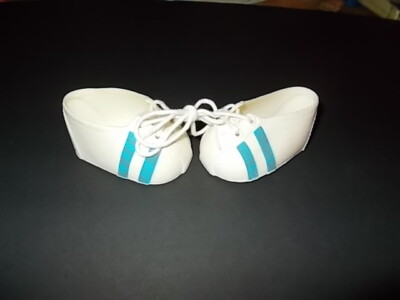 CABBAGE PATCH KIDS DOLL original SHOES CAME OFF A COLECO DOLL BLUE STRIPE