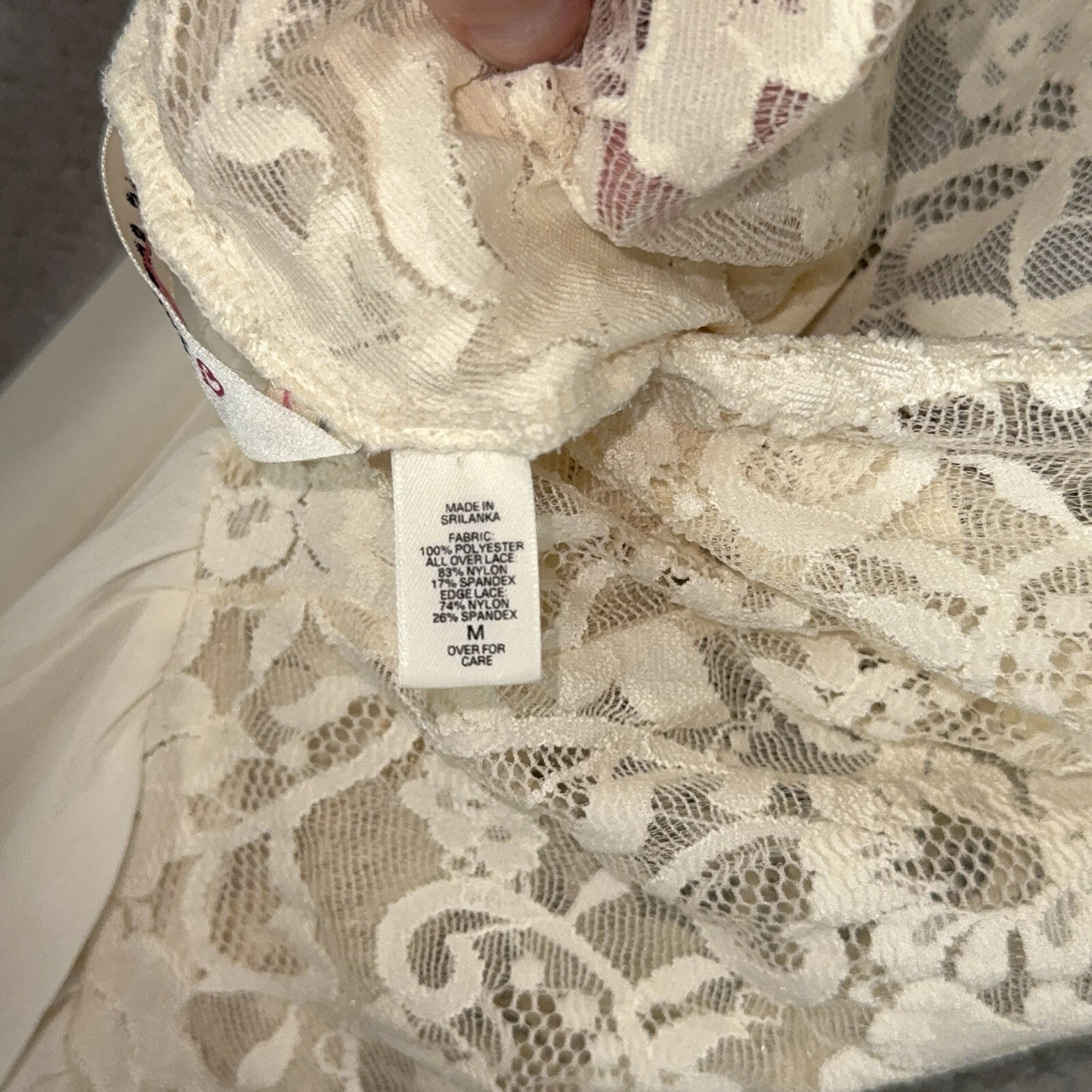 UNDERCOVER Abito slip vintage Victorias Secret donna medio panna lungo pizzo Y2K coquette