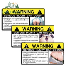 EARLFAMILY 5.1" Warning Anime Girl Sexy Butt Waifu Sticker Trunk Vinyl Car Decal