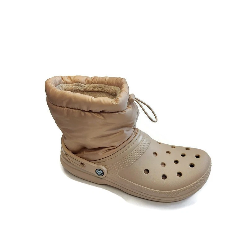 Crocs Lined Neo Puff Slip On Boot Chai Brown Mens Size 7 Womens 9 |