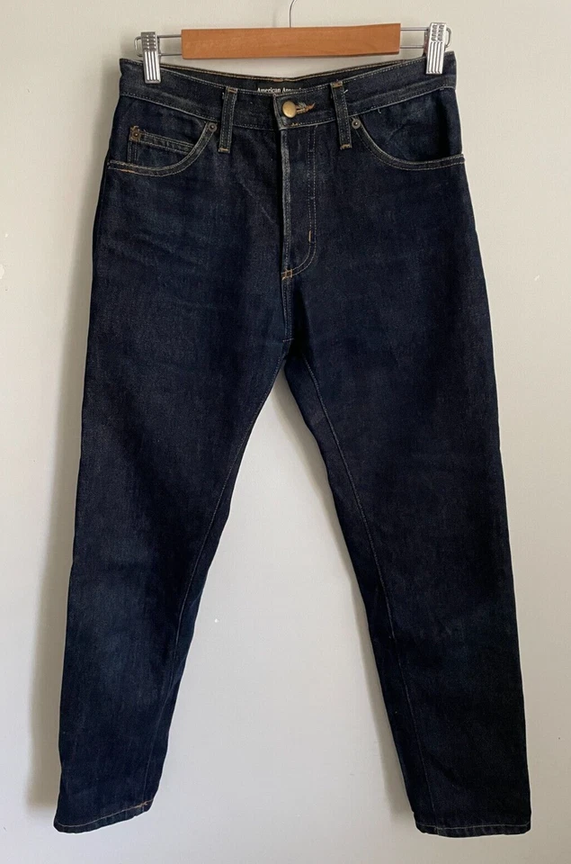 American Apparel Womens Crop Jeans - Size 28 -High Waist Tapered Leg Made in USA - image 2 of 4