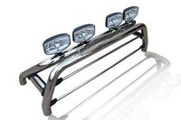 RollbüGel + Blaue Jumbo Punkte + Bremslicht FüR Ford Ranger 2012-2016 Edelstahl