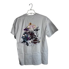 HARLEY DAVIDSON Looney Tunes Warner Bros BUGS BUNNY TAZ COYOTE Shirt 2Sided Sz L