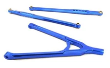 CNC Machined Aluminum Front Lower Chassis Linkages+Upper Y-Arm for Axial SCX-10