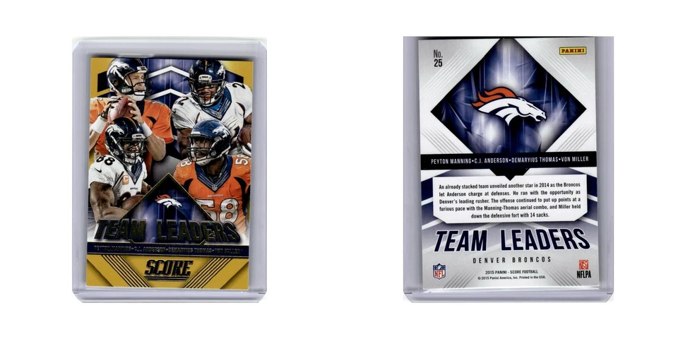 C.J. Anderson Demaryius Thomas Peyton Manning Von Miller 2015 #25 NM - Image 3 of 3